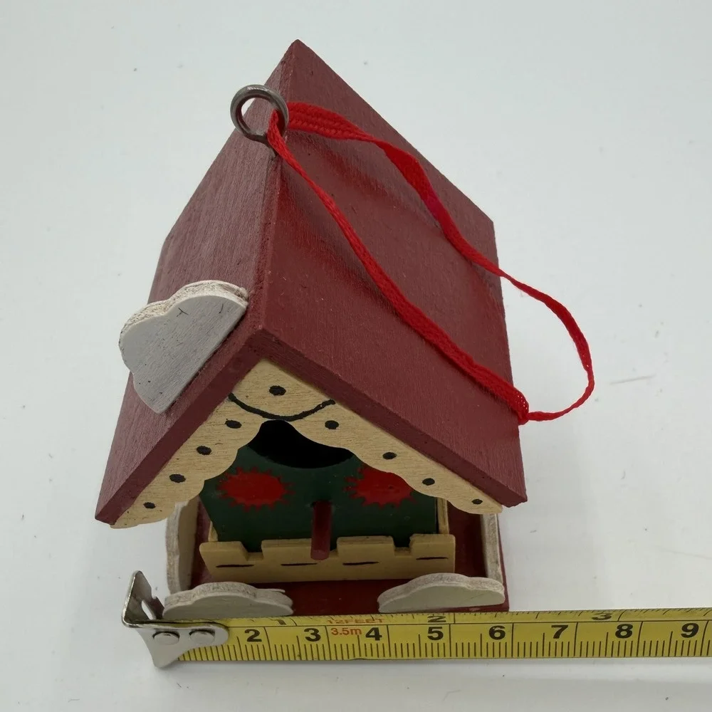 Vintage‎ House of Lloyd 1997 Wooden Birdhouse Christmas Ornament Holiday Decor
